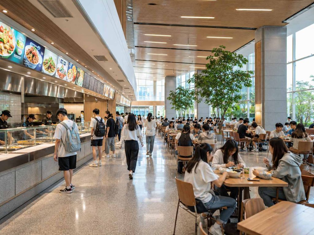 广东省广州市某大学美食广场