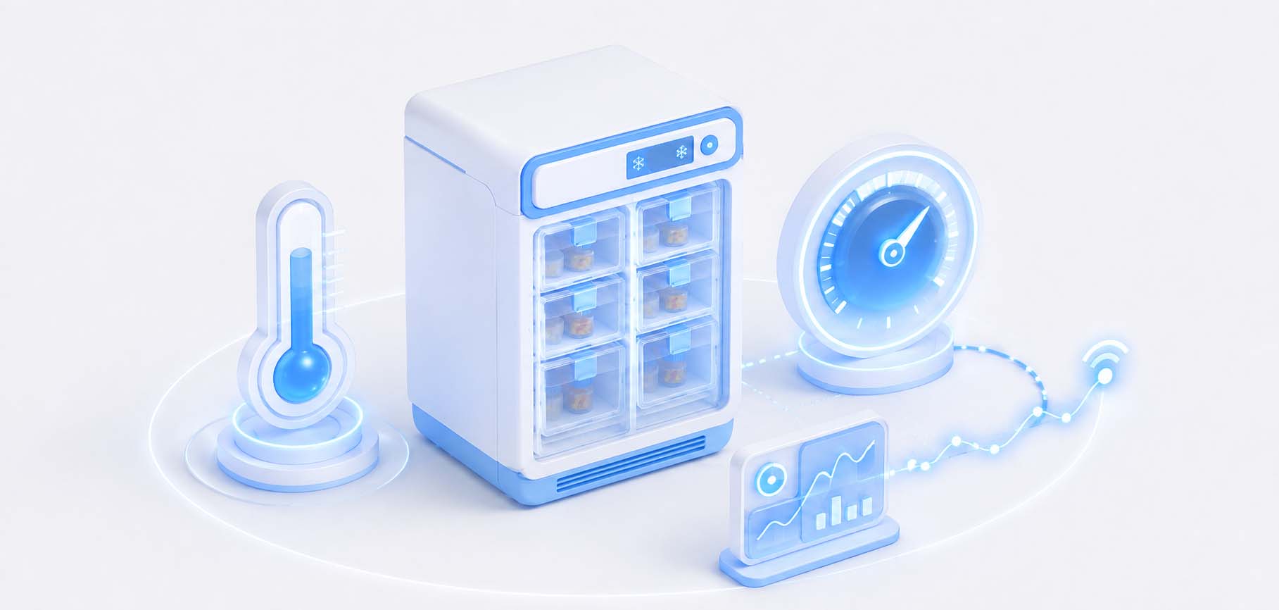 智能留样管理系统 — 冷藏状态持续可见示意图