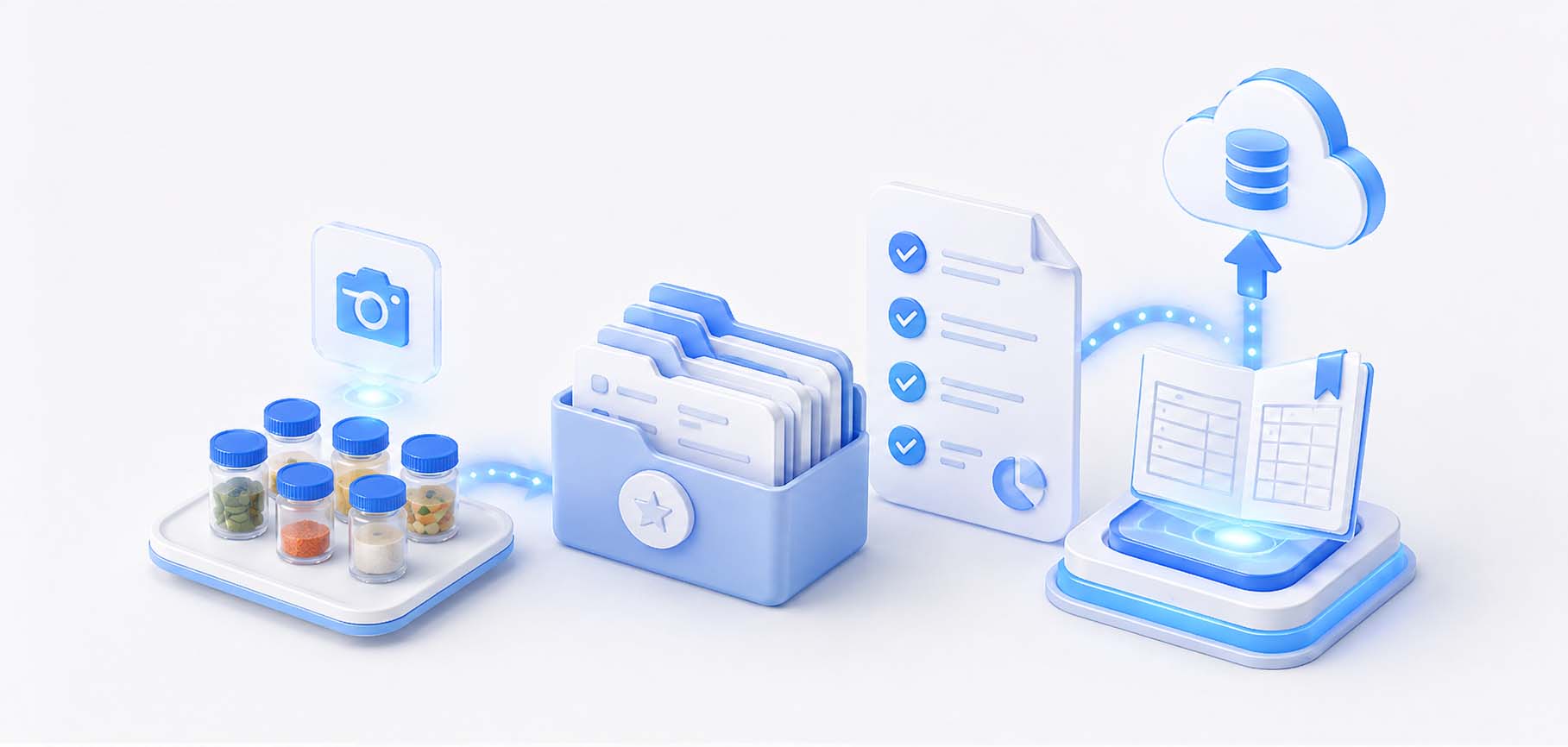 智能留样管理系统 — 留样记录自动归档示意图