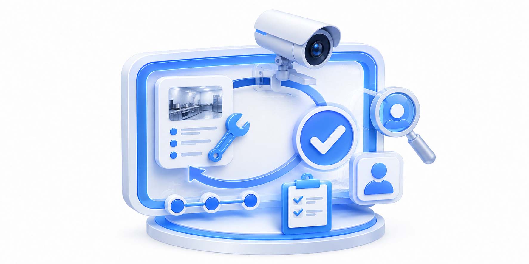 明厨亮灶AI监管系统 — 异常整改闭环示意图