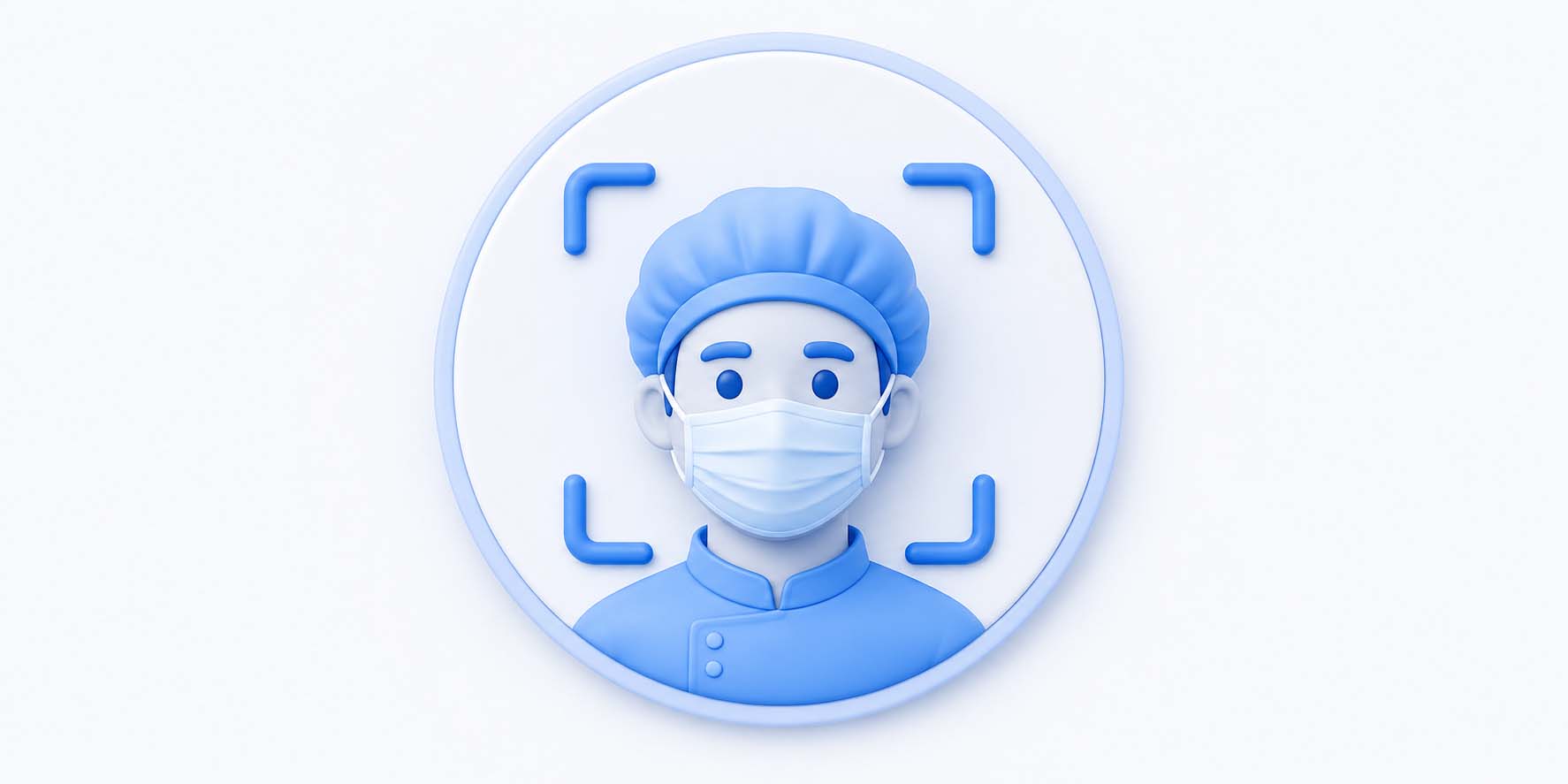 智能人员晨检仪 — 人脸着装识别示意图