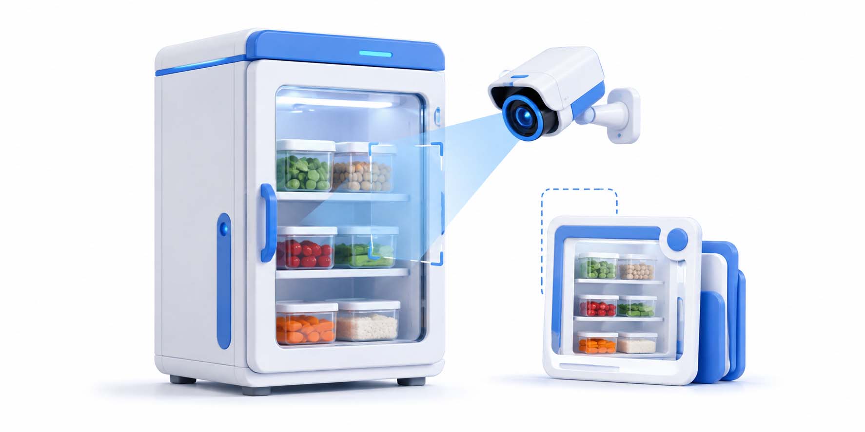 智能食品留样柜 — 关键图像抓拍示意图