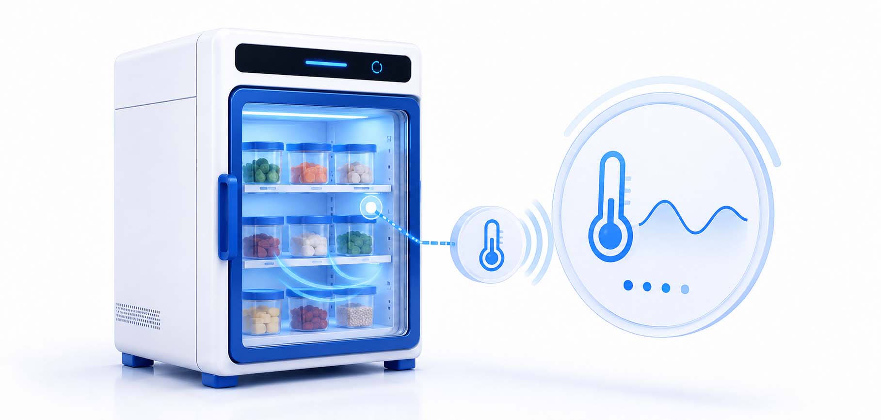 智能食品留样柜 — 冷藏状态持续采集示意图