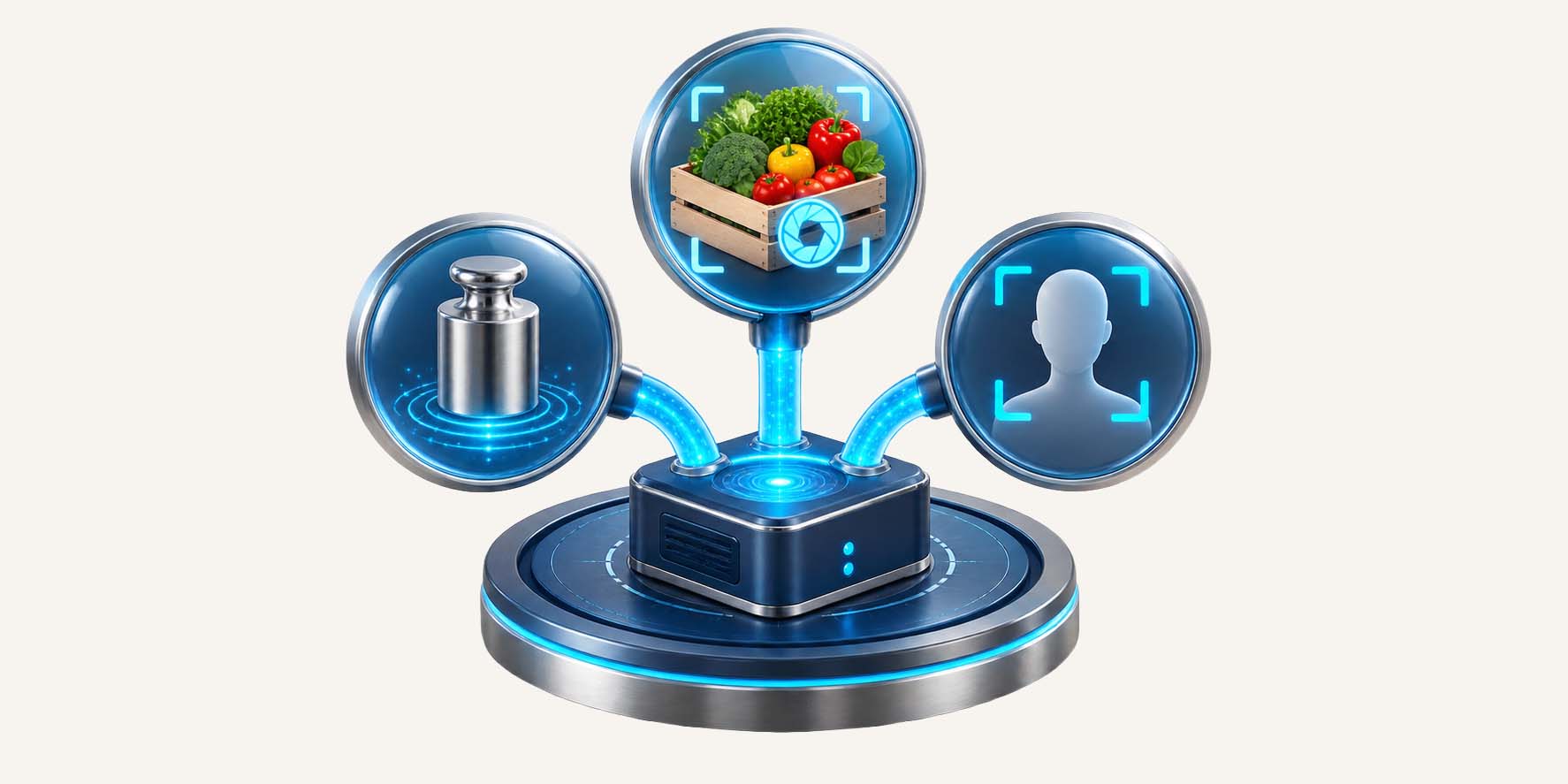 智能食材验收系统 — 多维数据采集示意图